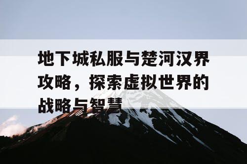 地下城私服与楚河汉界攻略，探索虚拟世界的战略与智慧