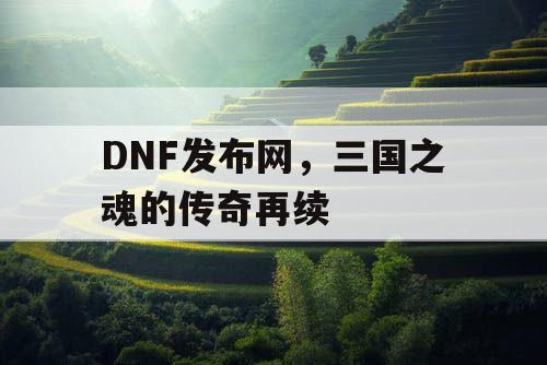 DNF发布网，三国之魂的传奇再续