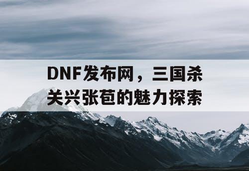 DNF发布网，三国杀关兴张苞的魅力探索