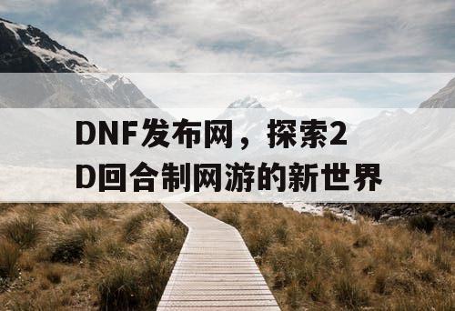 DNF发布网，探索2D回合制网游的新世界