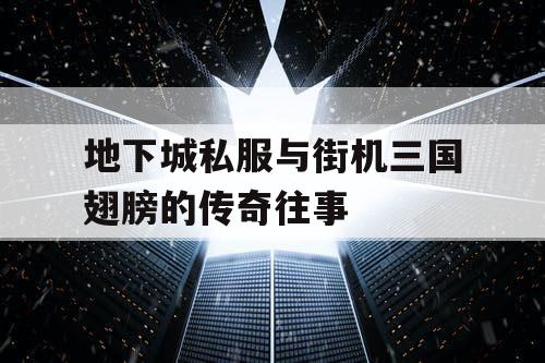 地下城私服与街机三国翅膀的传奇往事