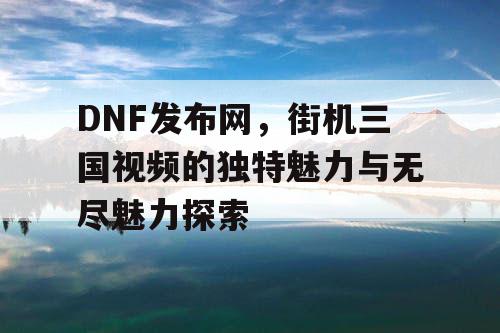 DNF发布网，街机三国视频的独特魅力与无尽魅力探索