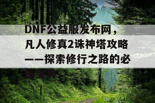 DNF公益服发布网，凡人修真2诛神塔攻略——探索修行之路的必备宝典